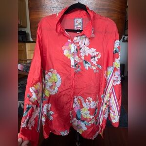 Johnny Was Passion Iris button down